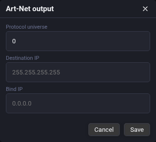 Network Output Settings