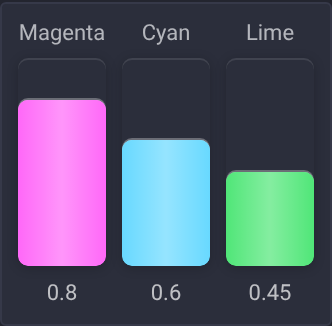 Color-Coded Accent Faders
