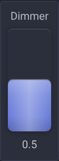Standard Vertical Dimmer Fader at 50%