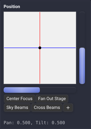 2D Pan/Tilt XY Pad with Position Presets