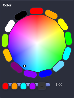 Full-Spectrum Color Wheel with Palettes