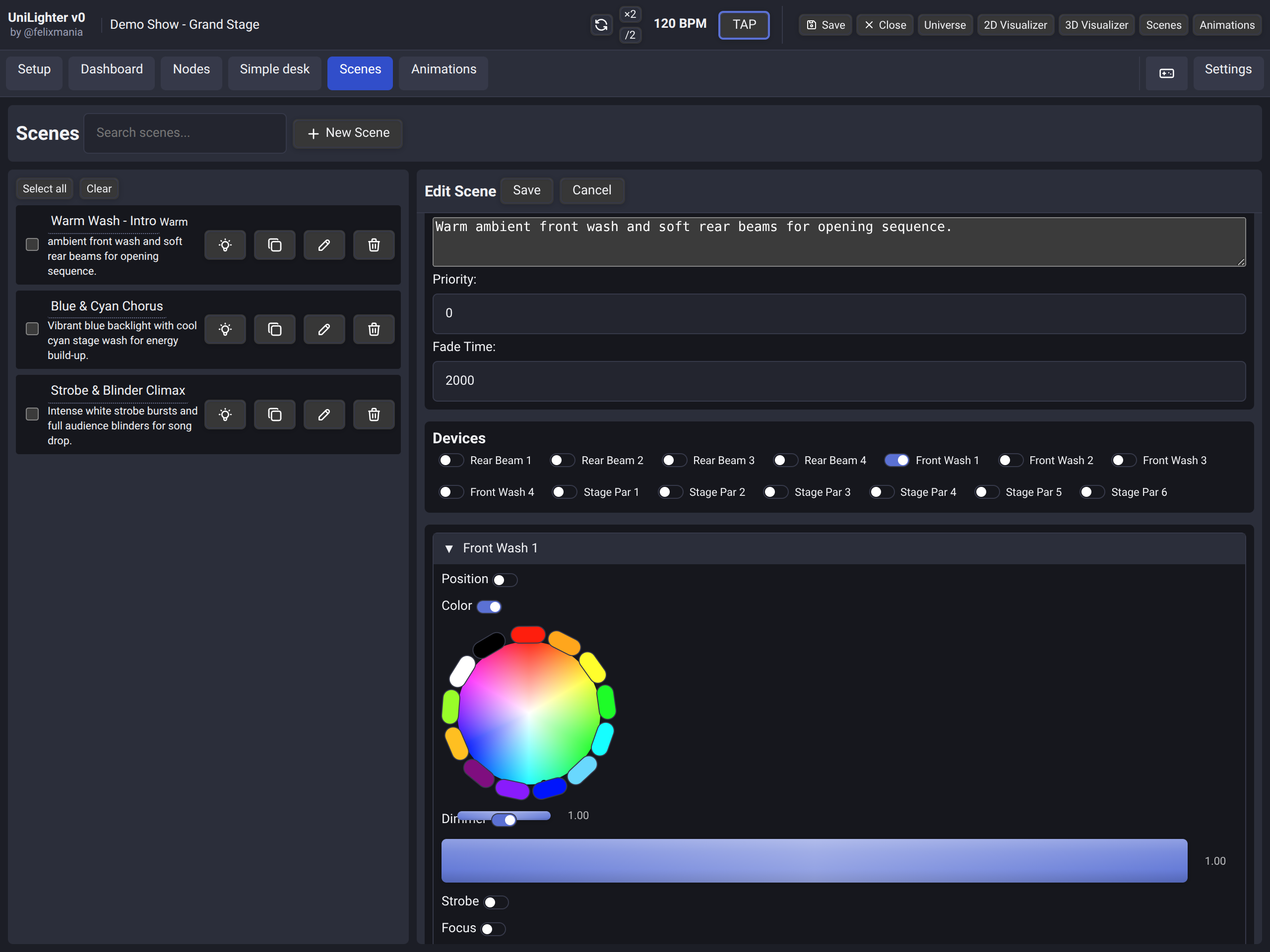 Scenes and Color Calibration