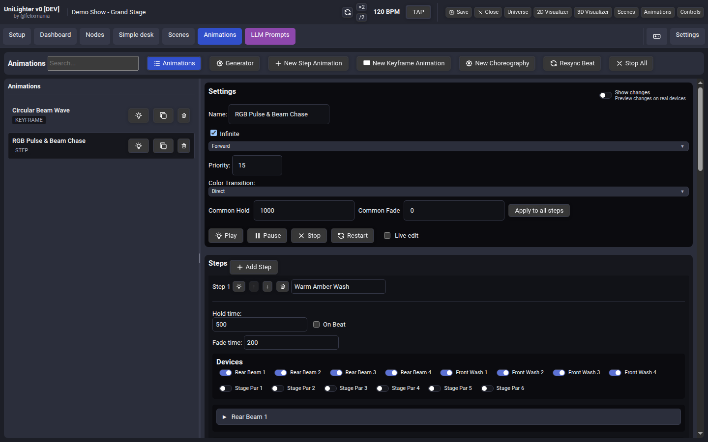 Step Animation Editor